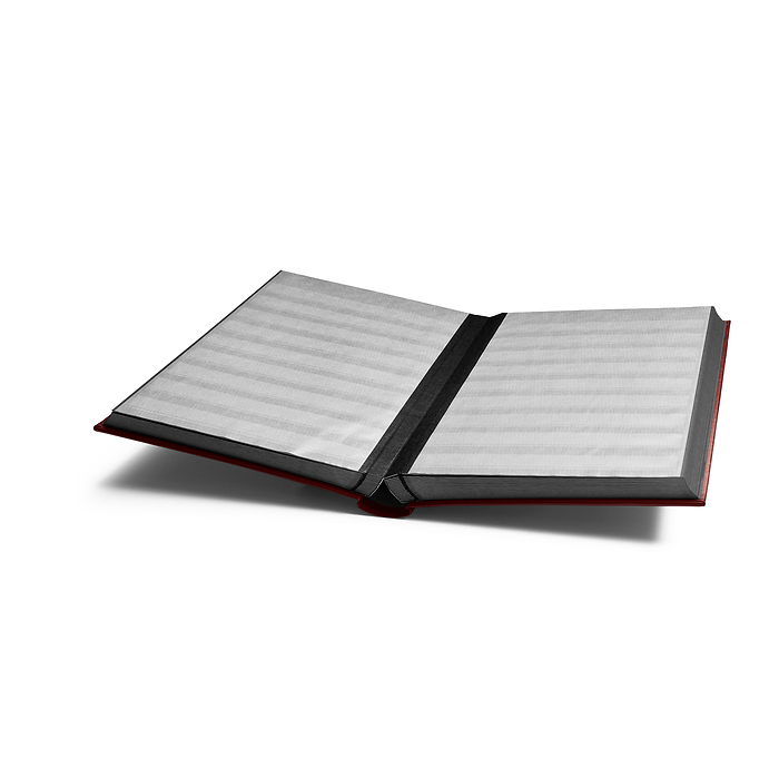 Comfort stockbook, DIN A4, 64  black pages, padded cover, wine red