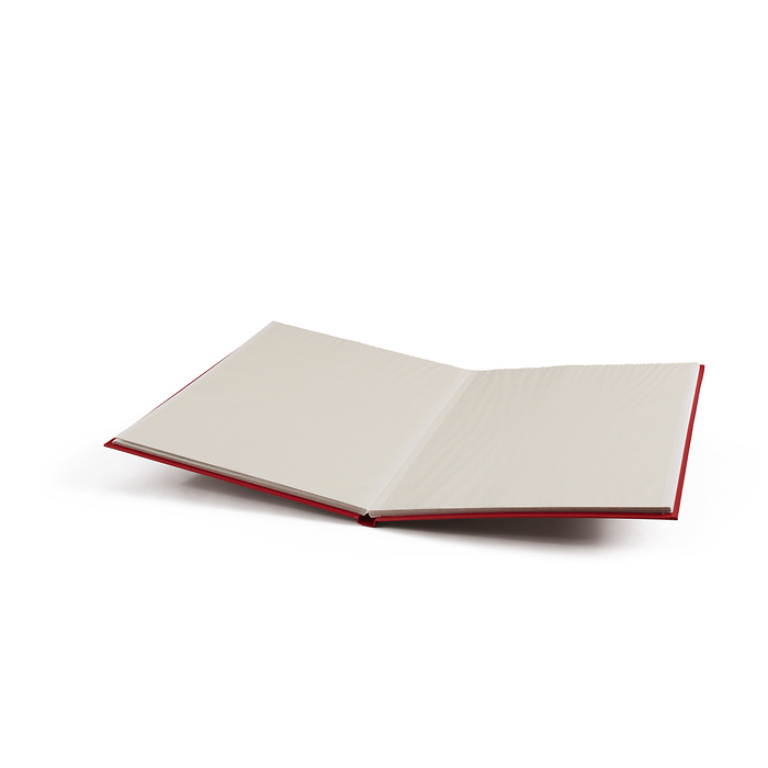 Basic stockbook, DIN A4, 16 white pages, unpadded cover, red