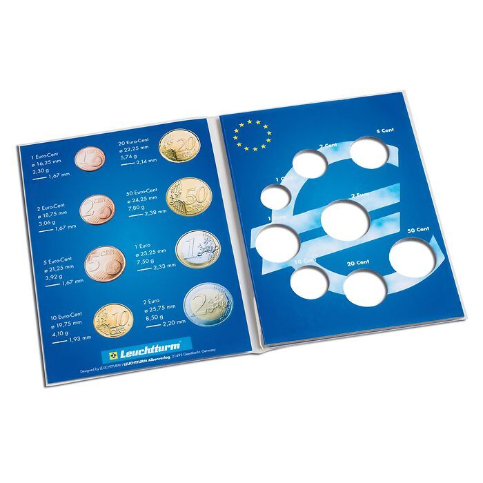 coin Card for 1 Euro coin set