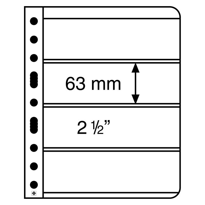 plastic pockets VARIO, 4-way division, clear film
