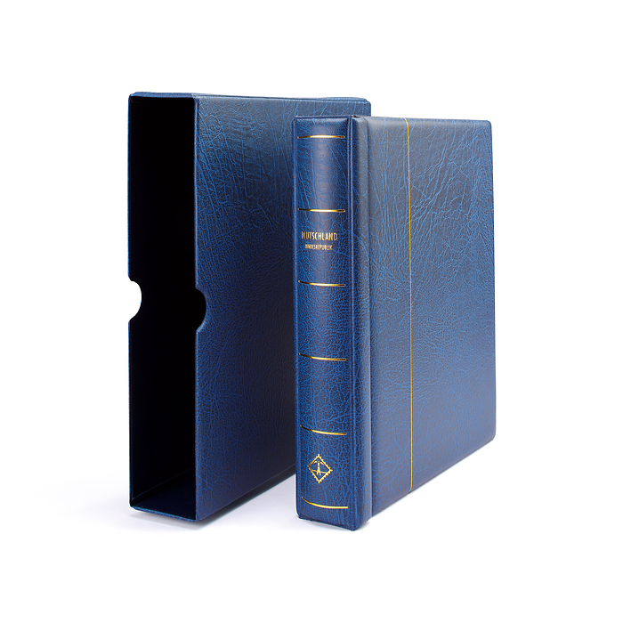 Perfect DP turn-bar binder, embossed ‘Deutschland Bundesrepublik’, incl. slipcase, blue