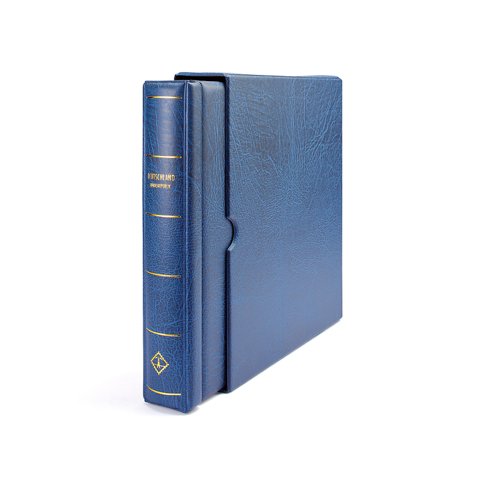 Perfect DP turn-bar binder, embossed ‘Deutschland Bundesrepublik’, incl. slipcase, blue