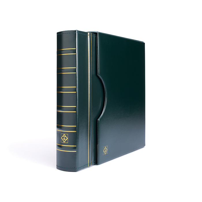 Grande ring binder in classic  design incl. slipcase, green