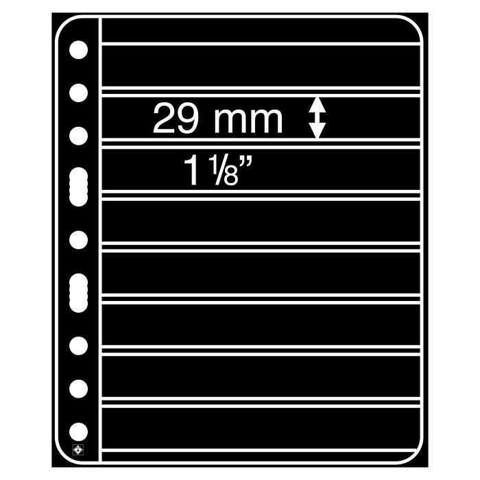 plastic pockets VARIO PLUS, extra Strong film, 8-way division, black