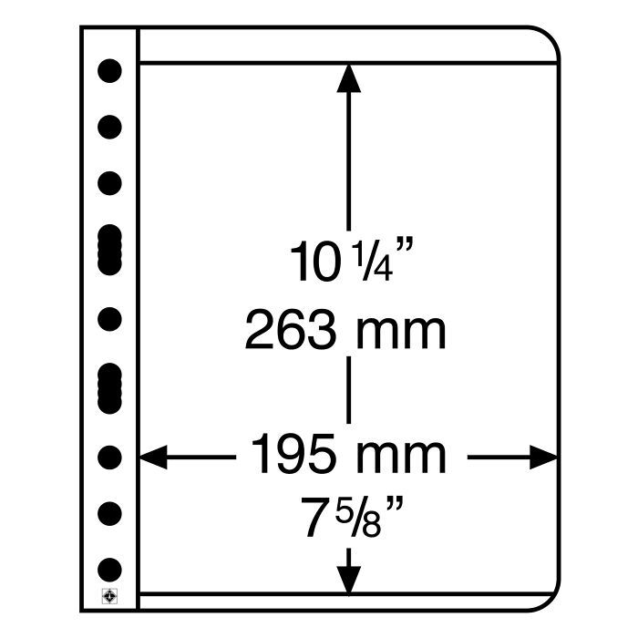 plastic pockets VARIO, 1-way division, clear film