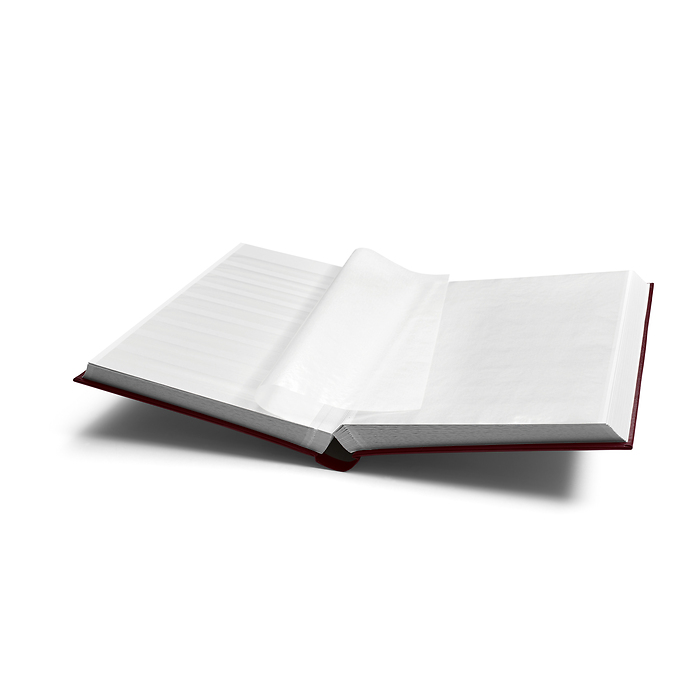 Comfort stockbook, DIN A4, 64  white pages, padded cover, wine red