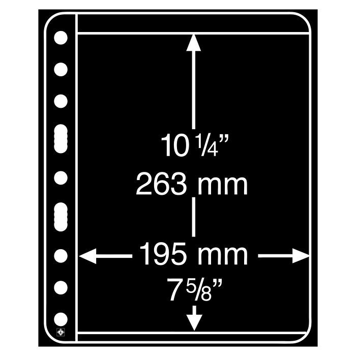 plastic pockets VARIO PLUS, extra Strong film, 1-way division, black