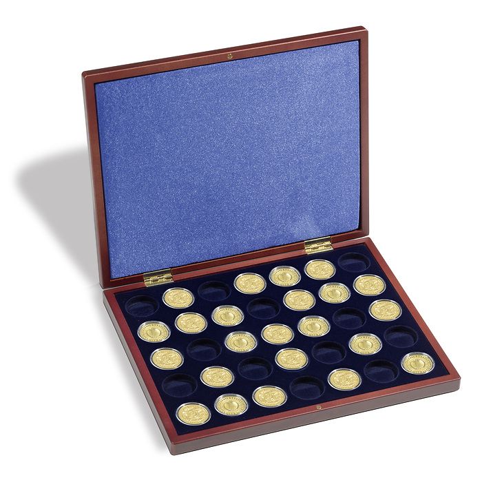 Presentation Case VOLTERRA UNO de Luxe, for 35x100 gold coins in original capsules