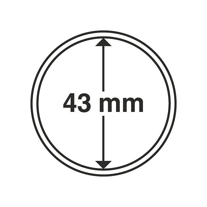 coin capsules inner diameter 43 mm