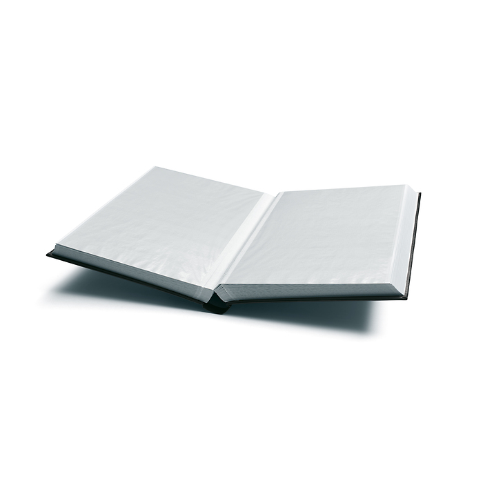 Comfort stockbook, DIN A4, 64  white pages, padded cover, black