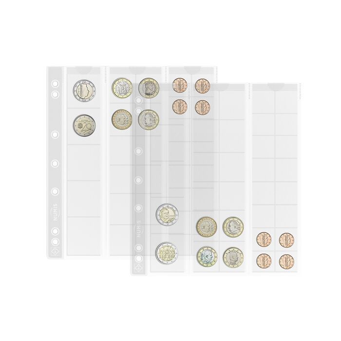 Coin sheets NUMIS, 33 pockets  for Diverse Ø, Pack of 5