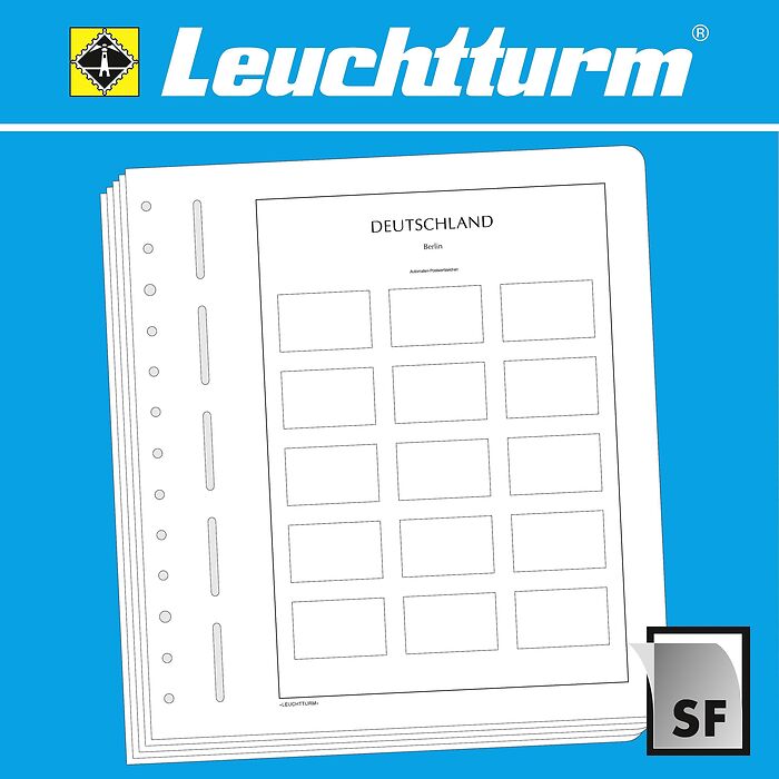 Lighthouse Blank album pages for vending machine stamps 'Klüssendorf' type, Berlin