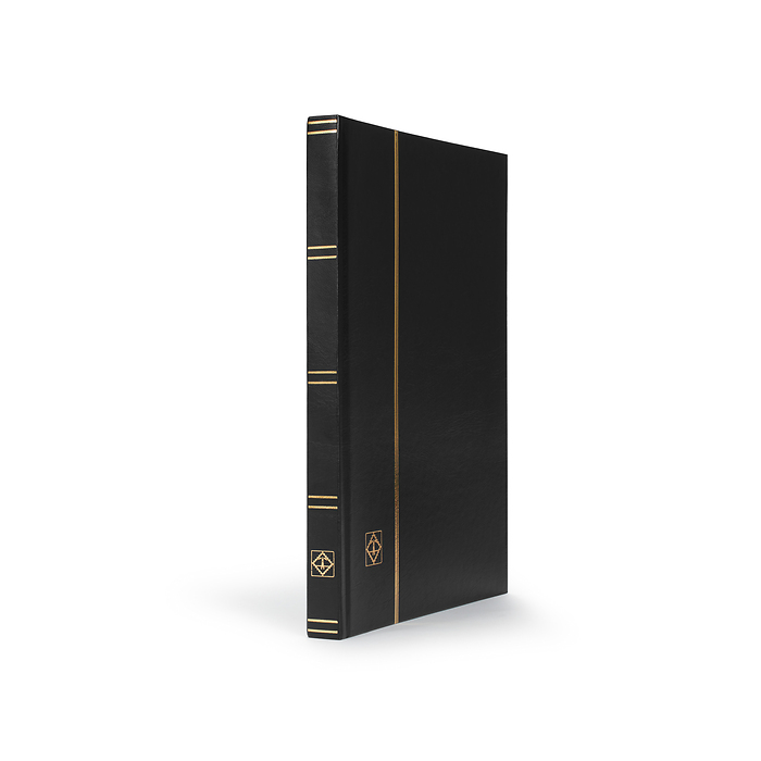Basic stockbook, DIN A4, 32 white pages, unpadded cover, black