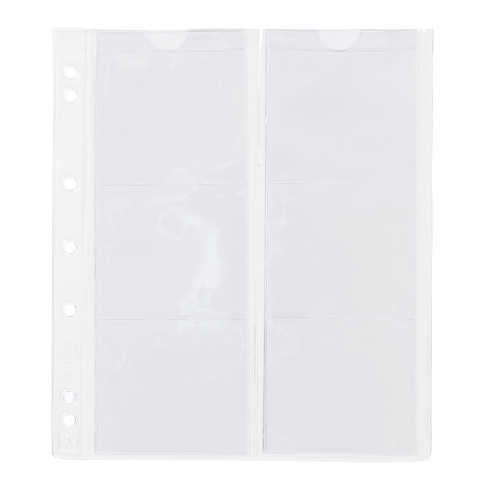 Numis coin sheets, 6 pockets up to 55 mm Ø, Pack of 5