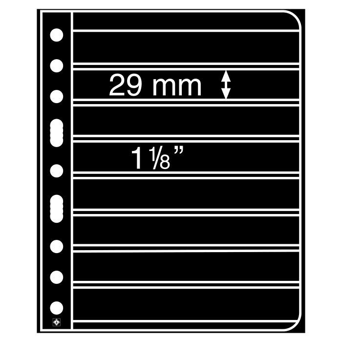 Plastic pockets VARIO, 8-way division, black film