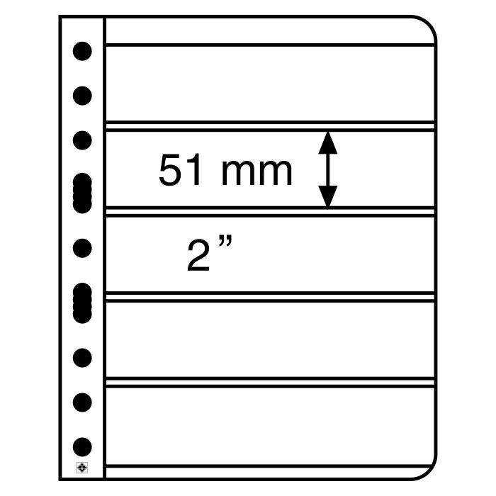 plastic pockets VARIO, 5-way division, clear film