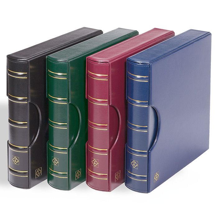 LIGHTHOUSE ring binder EXCELLENT DE, in classic design with slipcase, blue
