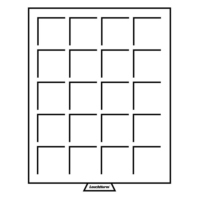 Smart Coin Box, with 20 square Compartments up to 41 mm Ø