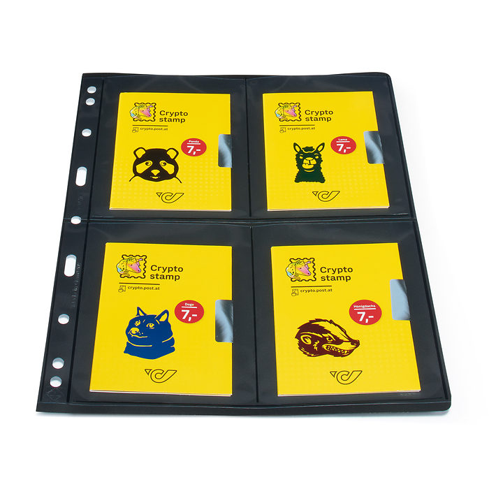 Vario plastic sheets with 2 dividers, vertically divided, black, pack of 5