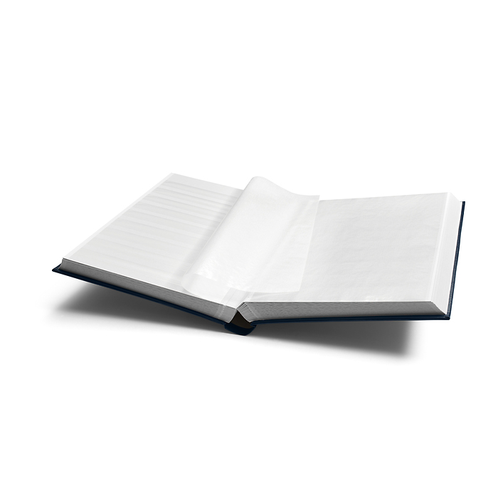 Comfort stockbook, DIN A4, 64  white pages, padded cover, blue