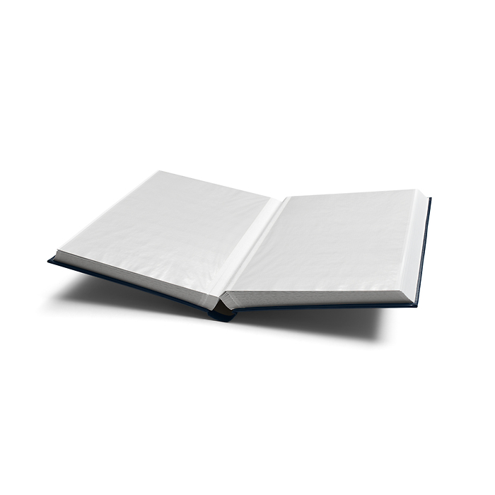 Comfort stockbook, DIN A4, 64  white pages, padded cover, blue