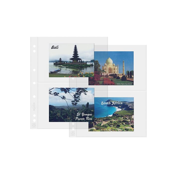 Numis plastic sheets, 2 pockets, pack of 10