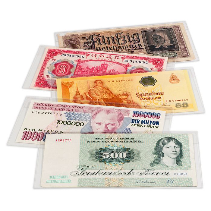 banknote-sleeves, BASIC, 204 x 123 mm