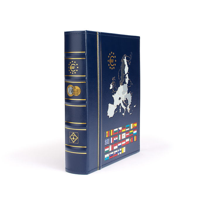 Vista Classic Euro Binder, imprint on spine and cover incl.   slipcase blue
