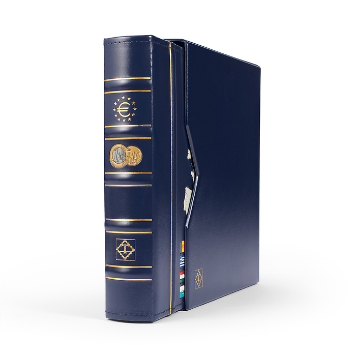 Vista Classic Euro Binder, imprint on spine and cover incl.   slipcase blue