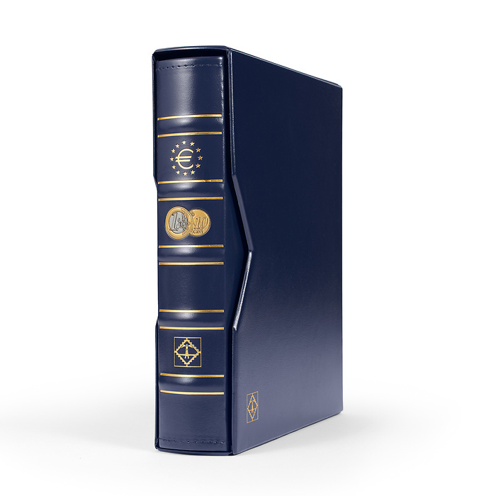 Vista Classic Euro Binder, imprint on spine and cover incl.   slipcase blue