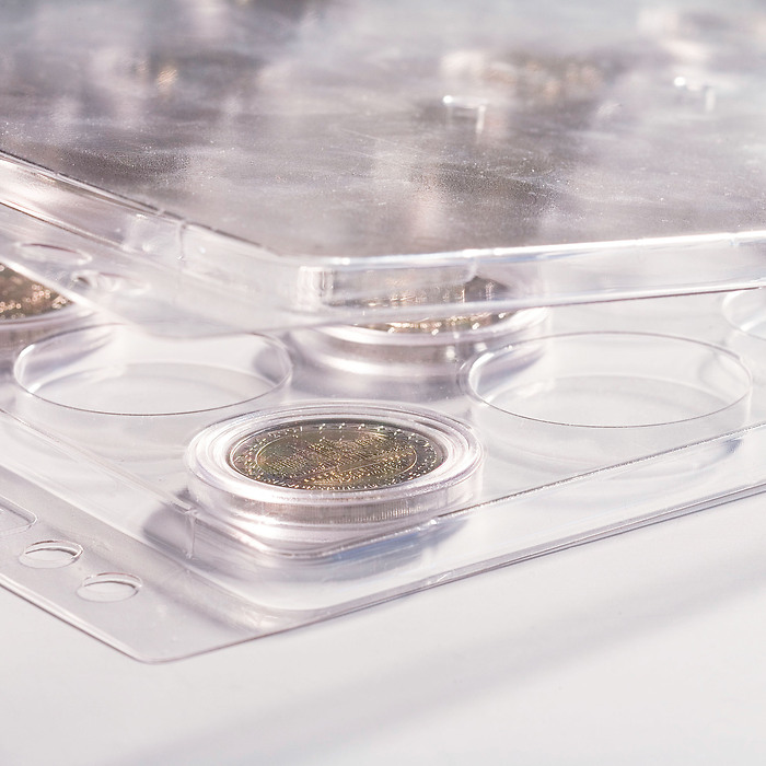 Encap Plastic sheets, clear pockets for 48 coins with a diameter between 24 and 25 mm