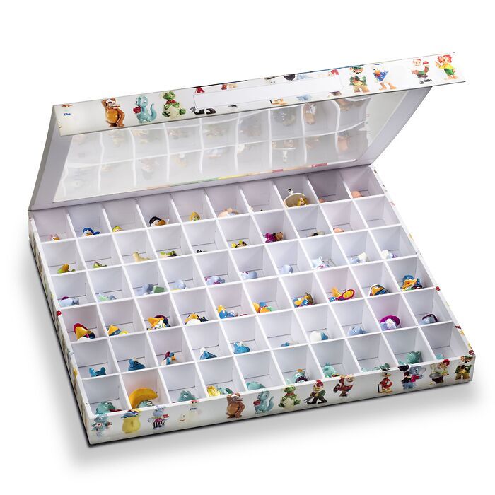 Collector box surprise with 60 compartments for surprise-egg toys