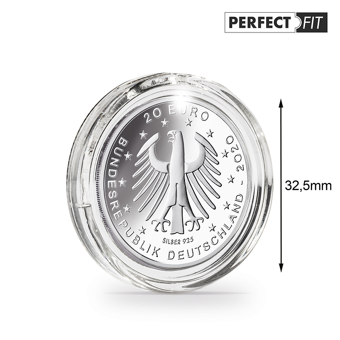 Ultra Perfect Fit coin capsules for german 35 Euro (32,50 mm), pack of 10