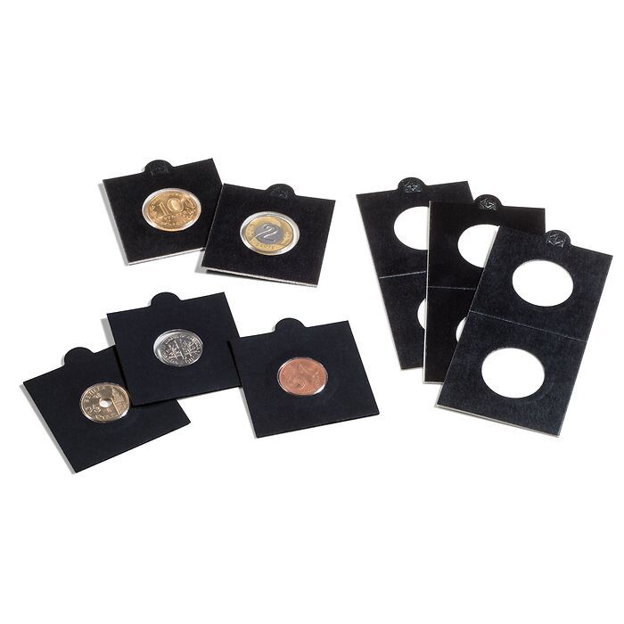 MATRIX coin holders, black, inside Ø 17,5 mm, self-adhesive, pack of 1.000
