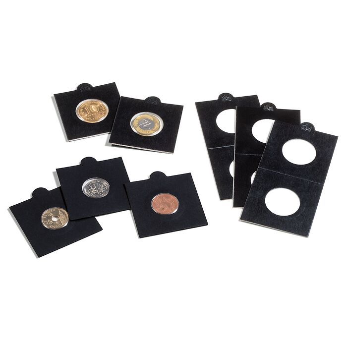 MATRIX coin holders, black, inside Ø 22,5 mm, self-adhesive, pack of 1.000