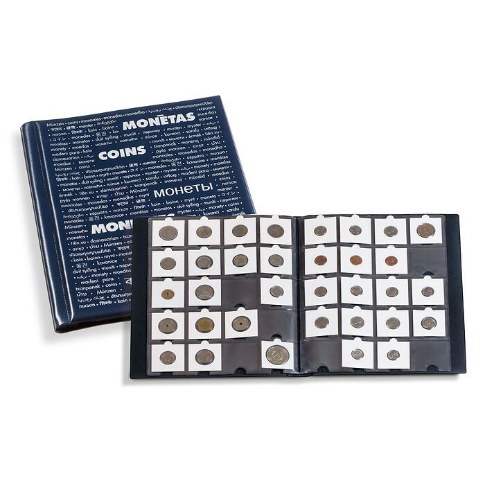 Album for coin holders with 10 sheets for 20 coin holders each