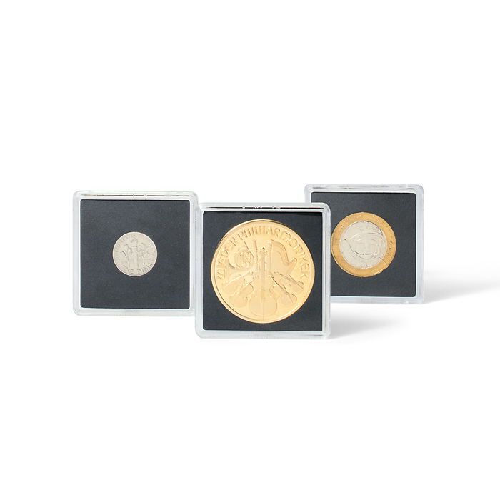Square coin capsules QUADRUM,inner diameter 13 mm per 100