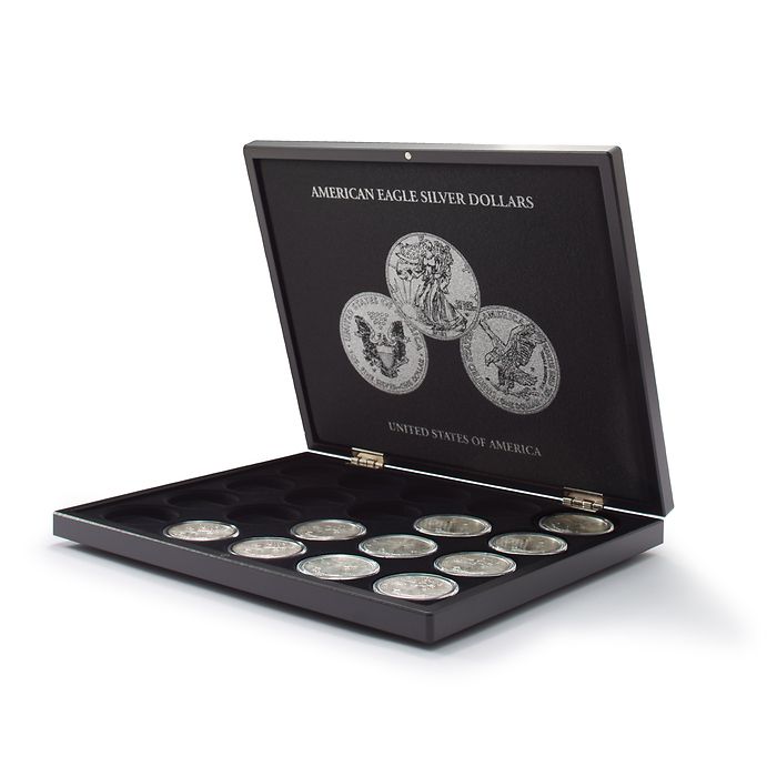 VOLTERRA presentation case for 20 “American Eagle” 1 oz silver coins in capsules