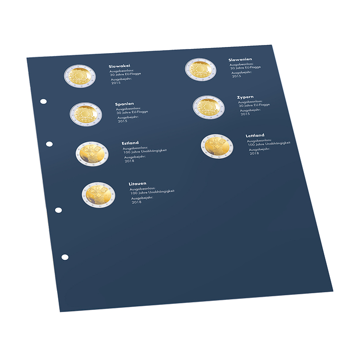Supplement 2018 for Coin Album Classic-OPTIMA 'Euopean 2-Euros joint issues coins'