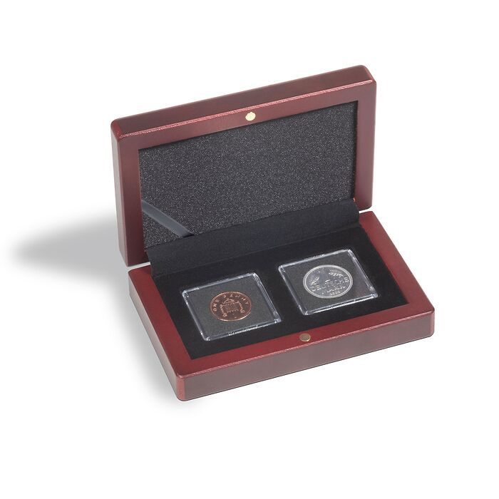 VOLTERRA coin etui for 2 QUADRUM Mini capsule, black inlay