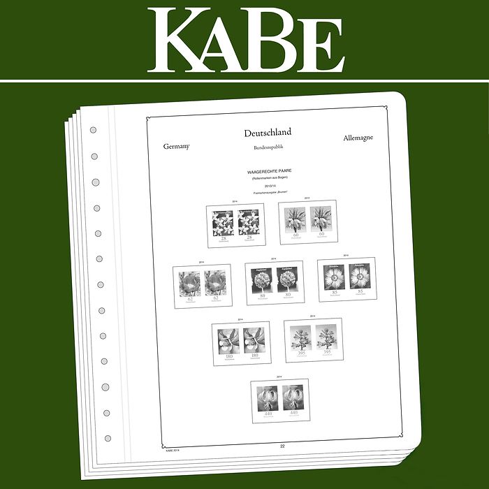 KABE OF Supplement Federal Republic of Germany horizontal pairs (definitve stamps) 2018