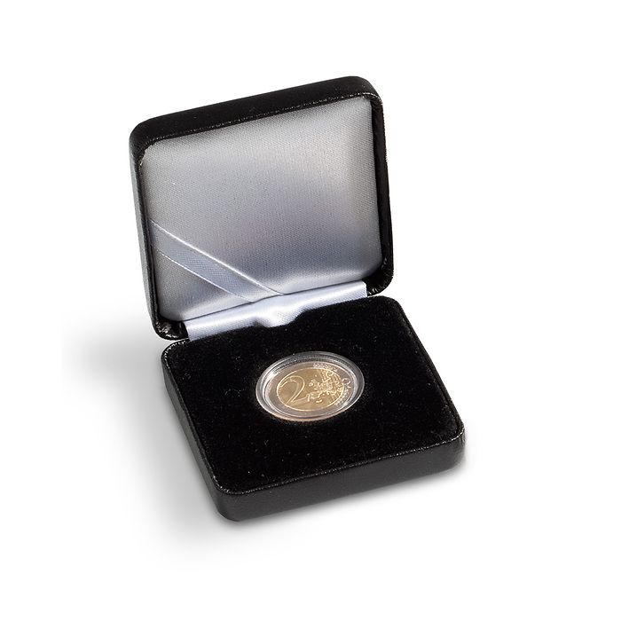 Coin etui NOBILE for 1x 2-euro coin in capsule, black