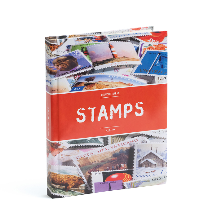 Stockbook STAMPS A5, 32 white pages, non-padded, colored cover (red banderole)