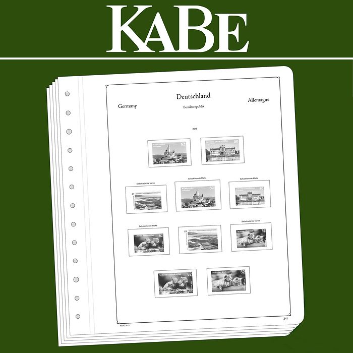 KABE Blank sheets Federal Republic of Germany for vending machine stamps self-adhesive