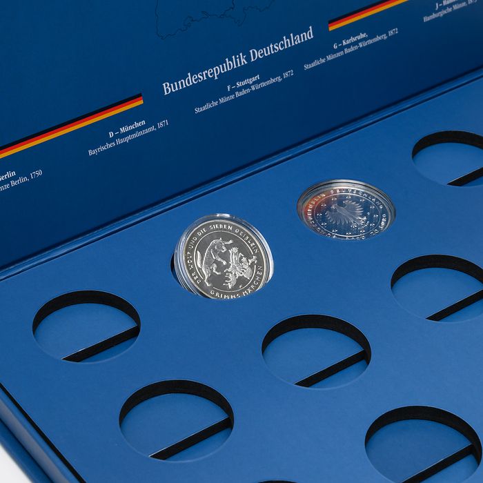 Presentation case Lucca for 20 German 20-euro commemorative coins in capsules