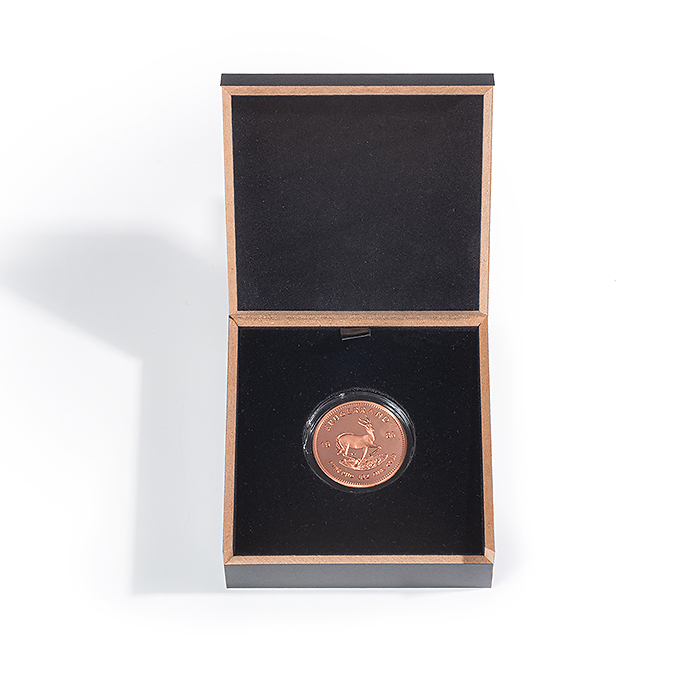 Luxor coin box for one coin in round coin capsule