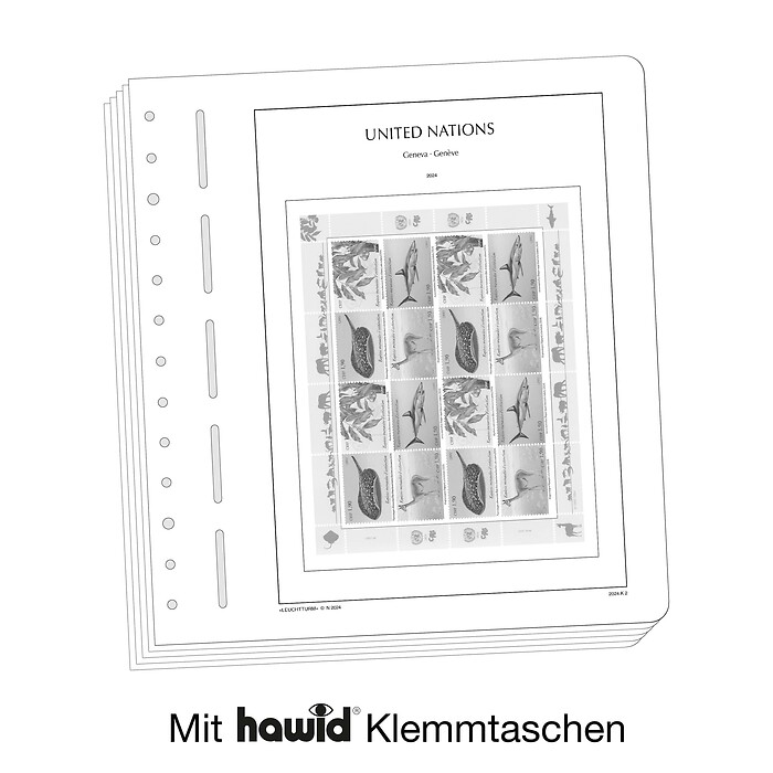 Lighthouse supplement with stamp mounts UNO Geneva Miniature Sheet 2020