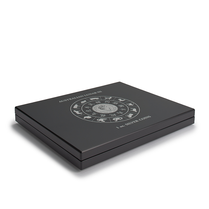 Volterra Uno - Presentation case for 12 silver coins ‘Lunar III’ in original capsules