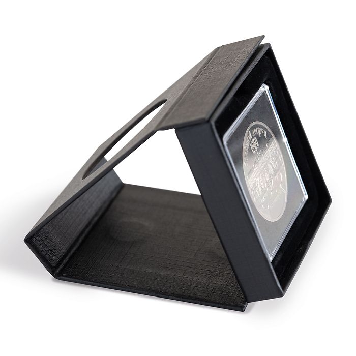 AIRBOX VIEW coin etui with display function for 1 QUADRUM capsule, black
