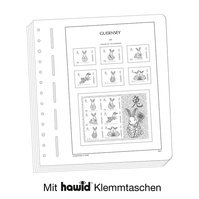 Lighthouse supplement with stamp mounts Guernsey 2020